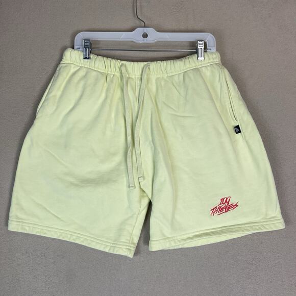 100 Thieves Short Mens L Lemonade Infinite Fleece Drawstring Waist Regular Fit - Picture 1 of 15
